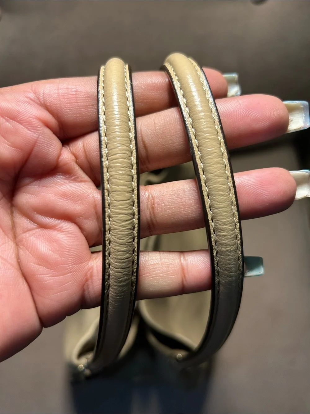 Coach Madison Phoebe Tan pebbled leather